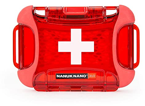 Nanuk Erste-Hilfe-Überlebensausrüstung, wasserdicht, staub- und stoßfest, Erste-Hilfe-Koffer, rot (Nano 310 First Aid)