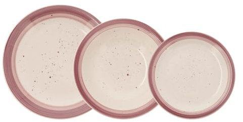 Quid Allegra Peoni Vajilla Cerámica 18 Piezas - 6 Personas Bicolor