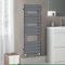 Warmehaus Flat Panel Heated Towel Rail Radiator Ladder Rad Anthracite 1200 x 500mm Grey Central Heating Towel Warmer for Bathroom Kitchen