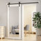BONIKLUBA Herrajes para Puertas Correderas 183cm, Kit Rieles Negros para 1 Puerta Corredera Madera 91cm Ancho, J-forma Rodillo
