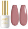 Imtiti Nude Pink Gel Nail Polish, 1 Pcs 15ml Brown Pink gel nail polish Color Soak Off Gel Polish Nail Art Manicure Salon DIY Nail Lamp Gel Nail Design Easter Decoration