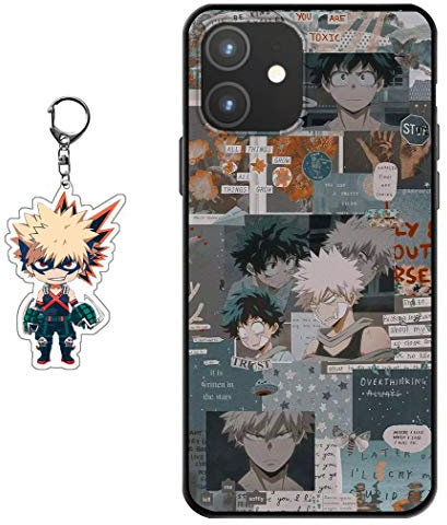 Staremeplz Compatible with iPhone 14 Plus Case With Anime Figure Design [With Keychain], Soft Silicone TPU Cartoons Protective Phone Case for iPhone 14 Plus