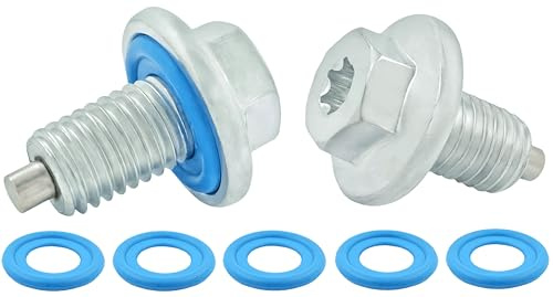 Dsnaduo Ölablassschraube M12–1,75, 15 mm Sechskantkopf T45 Torx, kompatibel mit 2013–2022 GMC, Buick, Cadillac, Chevrolet, ersetzt GM 55577568, 090–948, 090948, 2 Stück