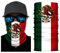 ShopINess Unisex Erwachsene Multifunktions Schlauchschal Halswärmer Neckwarmer Flaggen-Stil Fußball Weltmeisterschaft (Mexiko)