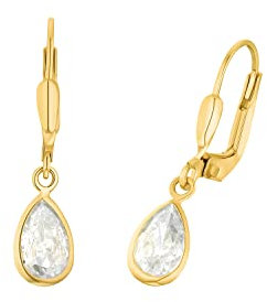 Amor Ohrhänger Damen Ohrschmuck, mit Zirkonia synth., 2,5 cm, Gold, Kommt in Schmuck Geschenk Box, 2028397