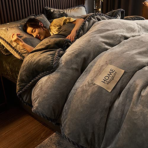 BettwäSche 135x200,BettwäSche Sets 220 X 200,4-Teiliges BettwäSche-Set Mit WeißEr Spitze, Bettbezug, Bettrock, Weiche RüSchen, Flaches Blatt, Prinzessin, Bettdecke, BettwäSche, Bettbezug, King-Size-G