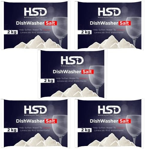 2kg Dishwasher Salt for Dishwashers and Water Softeners (Pack of 5)