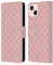 Head Case Designs Amarillo Rosado Claro Plaid - Colección Pattern Carcasa de Cuero Tipo Libro Compatible con Apple iPhone 13