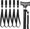 HREDZEO Sangles de Poignet pour Canne de Marche,5 Pcs Sangles de Bâton de Marche Noires Courroie de Pole de Marche pour Bâtons de Marche