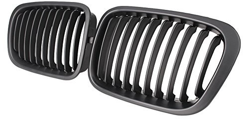 Three T FSFY Rejilla de rejilla central para capó delantero automático para BMW E46 Touring/Saloon de 4 puertas 1998-2001, E46 Compact 2001-2004, negro