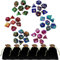 Set 42 Pezzi Dadi d&d Poliedrici, Riutilizzabile, Acrilico Dice Adatto per Giochi da Tavolo, Matematica (6 Colori)