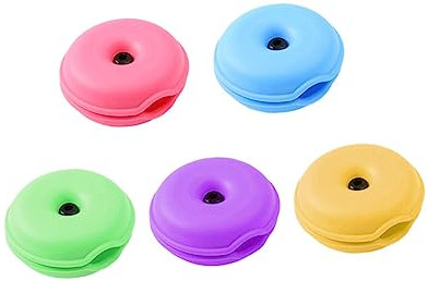 Mikikit 5pcs Turtle Shape Cable Winders Organizers Cord Bundlers Cable Management Ideal for Home Office