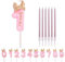 HONGCI Pink 1st Birthday Candle - Cute Number Candle for Girls' Birthday Cake Topper
