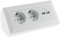 ChiliTec Bloc multiprise d'angle 2 prises 230 V USB-A 3,1 A pour cuisine, bureau, atelier, blanc mat