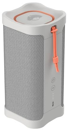 Skullcandy Terrain XL Wireless Bluetooth Portable Speaker, IPX7 Waterproof, 18 Hour Battery, True Wireless Stereo with Built-In Carry Strap for Travel and Outdoor Use - Bone/Orange