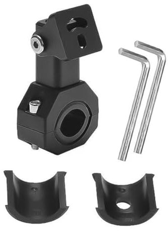 Tiardey 1 Juego de Soporte de Montaje para Motocicleta de 18 a 32 mm,Soporte de fijación de Foco Giratorio Ajustable de 360 Grados para Motocicletas,automóviles,Camiones,Tractores
