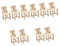 TOYANDONA 10 STK Simulationsstuhl entzückende Puppenmöbel Miniatur kindermöbel Kinder möbel Puppenstuhl entzückende Minimöbel europäischer Stil schmücken Zubehör Baby Mikroszene hölzern