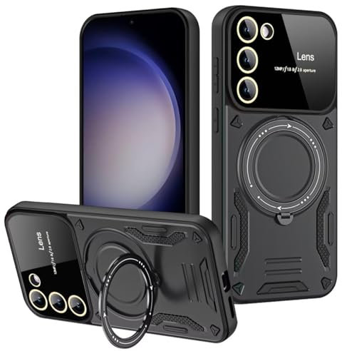 FMPCUON Coque pour Tecno Spark 10 Pro, Coque Tecno Spark 10 Pro Résistant aux rayures, Antichoc Étui de Militaire Protection, Invisible Support Renforcée Magnétique Coque pour Tecno Spark 10 Pro, Noir