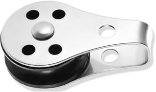 Aqxyki 26mm Stainless Steel Pulley Single Wheel Load Bearing Swivel Lifting Rope Pulley for Blocks Rope Runner Kayak Boat Accessories(Size:2PCS)