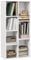 HOMCOM 3 Tier Bookshelf, Modern Cube Bookcase with 7 Open Storage Compartments, Freestanding Display Storage Unit for Living Room, Bedroom, Study, White