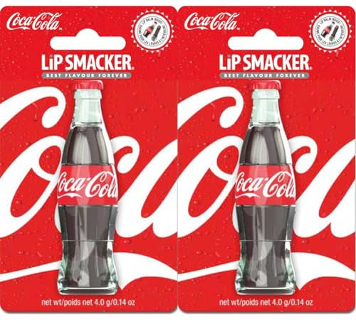 Lip Smacker Coca-Cola Bottle Collection, Burrocacao per Labbra al Design e Gusto Coca Cola, Effetto Idratante e Rinfrescante (Confezione da 2)
