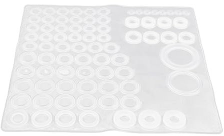 HOMOCONO 79pièces Silicone Washer Gasket Joints Silicone Blanc Étanches Pour Robinet Tuyau Arrosage Et Applications Domestiques Résistants Chaleur Et Faciles à Installer