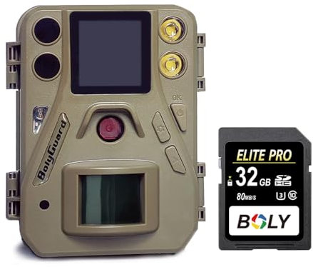 Bolyguard Camera de Chasse Nocturne HD 4K 37MP Camera Chasse Infrarouge Vision Nocturn Prenez des Photos en Couleur et des vidéos la Nuit (SG520-D)