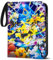 LYAILOOGXL Karten Sammelalbum für Pokemon,4 Fächer Sammelkarten Album Mappe Passt für 400 Fächer mit 50 Abnehmbaren Hüllen,PU-Material mit wasserdichter Oberfläche