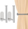 MVCUASF 2 PCS Curtain Holdbacks Holders Curtain Tie Backs Hooks Modern L-Shaped Curtain Hooks for Drapes No Drill Metal Curtain Tie Backs for Home & Office Window Drapery(Silver)