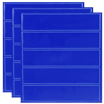 QUARKZMAN 3 Blätter Reflektoren Aufkleber Dunkelblau, 11,5 x 2,5cm Sicherheits Reflektierende Aufkleber Wasserdicht Warnaufkleber für Kleidung Tasche Rucksack Motorrad Helm Fahrrad