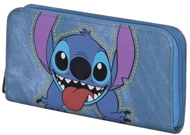 Disney Lilo und Stitch Steel-Unverzichtbare Geldbörse, Blau, 19 x 10 cm