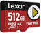 Lexar Play Pro Carte MicroSDXC Express 512Go, Jusqu’à 900MB/s Lecture, 600MB/s Écriture, optimisé pour Le Gaming, A2, 4K, Haute Vitesse pour Consoles Portables, Switch, appareils de Jeu Portables