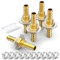 GASHER 5 Stück Messing Schlauch Barb Thru-Bulk Bulk Fitting 4mm bis 4mm Barb Schlauch, gerade Hex Union Fitting mit 10 Stück Schlauchschelle