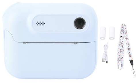 Instant Print Digital Camera, 48MP Instant Print Camera for Kids, 1080p Toddler Digital Video Camera, Cute Instant Camera med MP3 -spelfunktioner, Födelsedags Xmas -gåvor (BLUE)