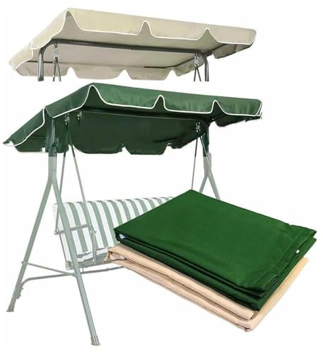 Generic Swing Chair Canopy Replacement, Green, 190x120x15CM, Waterproof, Weather Resistant, Easy Installation