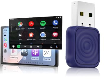 Carlinkit Mini adattatore per auto Ultra Wireless CarPlay & Android – Plug & Play Dongle per iPhone e Android, converte cablata a wireless, USB-A/USB-C, compatibile con auto cablate OEM