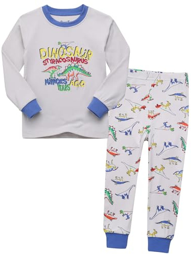 Vaenait Baby Toddler Kids Pyjamas Viscose from Bamboo Sleepwear Floral Animal Sports Print PJs for Boys Girls, 6M–12Y