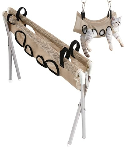 Grooming-Hängematte für kleine Hunde | 8-Loch Design, Fluchtsicherer Katzen Sling,Grooming-Hänger für Kätzchen - Für Katzen, Hunde, Welpen, Rassen klein bis groß, zum Haarschneiden Ohrenreinigen