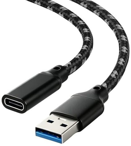1M Adaptateur USB C Femelle vers USB A Mâle 10 Gbit/s, USB A vers USB C | Haute Vitesse USB3.2 Mâle vers Type C Femelle Convertisseur pour PC Ordinateur Tablette ios Android Smartphone Disque