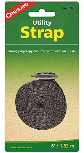 Coghlan's Adjustable Utility Strap – 1-Inch Wide Durable Polypropylene with Quick-Release Buckle for Securing Camping Gear, Lashing Loads, and Outdoor Adventures – 6 ft Length (1 Strap Included)