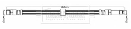 Borg & Beck BBH6873 Brake Hose To Fit Volvo S60 S80 V70
