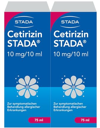 STADA Cetirizin Saft 10 mg/10 ml bei Allergien & Heuschnupfen, 150 ml | Antihistaminikum 2. Generation, apothekenpflichtig, Kinder ab 6 Jahren, Erwachsene, Flüssigkeit