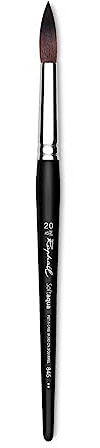 Raphael SoftAqua Synthetic Squirrel Watercolor Brush, Round, 20