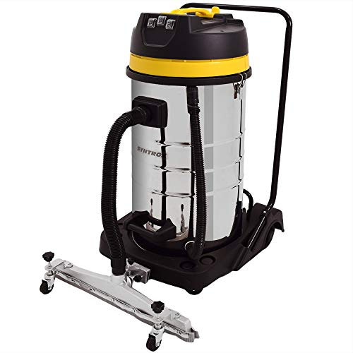 Syntrox Germany 3900 Watt 100 litros de acero inoxidable con la aspiradora industrial aspirador mojado y seco aspiradora