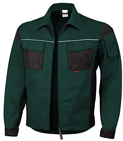 Qualitex Arbeitsjacke Professionell Pro MG 245 – mehrere Farbe Gr. XL, Vert - Vert/Noir