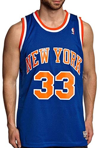 Mitchell & Ness #33 Patrick Ewing Classic Swingman Basketballtrikot Herren blau/orange, M