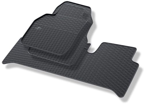 Mossa - Gummifußmatten Auto kompatibel mit Renault Scenic MPV (2003-2009) schwarz Gummimatten Gummi Fußmatten