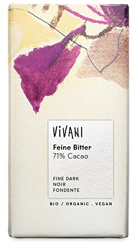 Tablette de chocolat noir 71% de cacao BIO vegan Vivani - 100 g