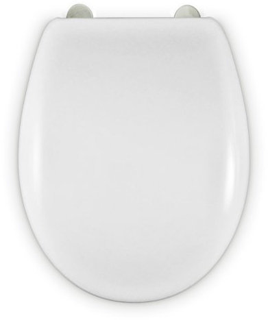 TAPA WC COMPATIBLE | FORMA O | ASIENTO INODORO ESTÁNDAR UNIVERSAL | BISAGRA INOX AJUSTABLE Y EXTRAÍBLE | FÁCIL INSTALACIÓN Y LIMPIEZA | ULTRA RESISTENTE | 43 x 36 x 5,5 cm