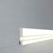 LED/Licht Fuß- u. SockelleistenFürth 58 x 13 mm MDF foliert / 721.1358L | LED Sockelleiste | Lichtleiste | Inklusive weißer Abdeckung| Profisockelleisten Weiß